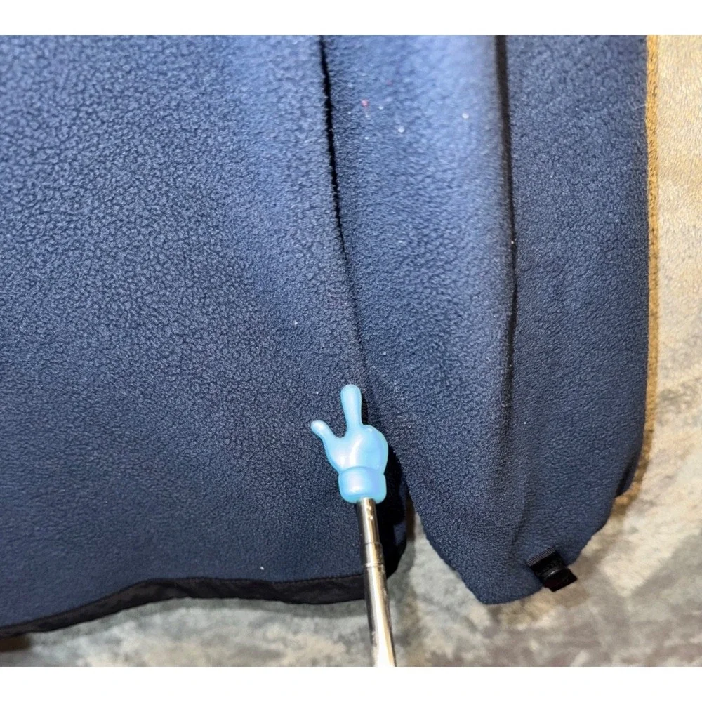 The North Face Jacket Men's Large blue black Polartec Fleece Zip Outdoor coat